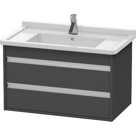 Duravit Ketho Wall-Mounted Vanity Unit Kt664404949 Graphite Matt KT664404949